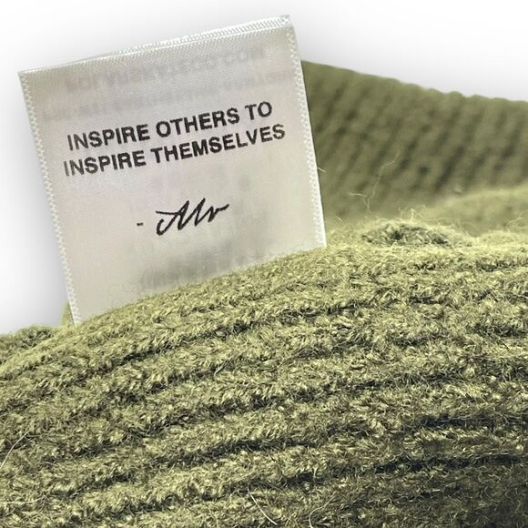 Polar Skate Company Earthquake Green Merino Wool Double Fold Beanie OSFM Shrunk - Picture 7 of 9